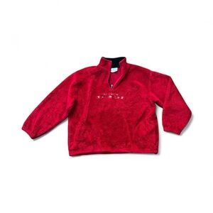 Black Mountain Red Fleece Pullover